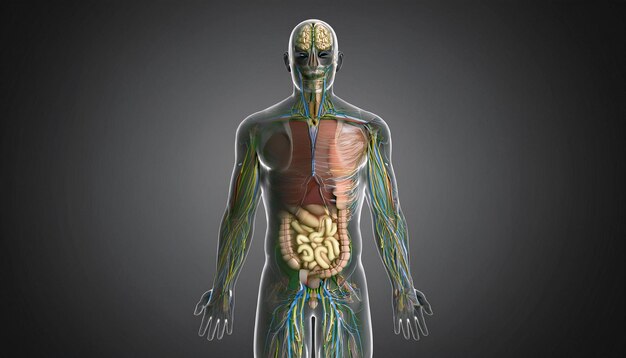 Human Anatomy Translucent Figure With Internal Org 404887999