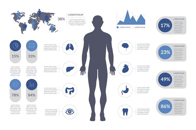 Medical Infographics Elements Human Body With Inte 96755515