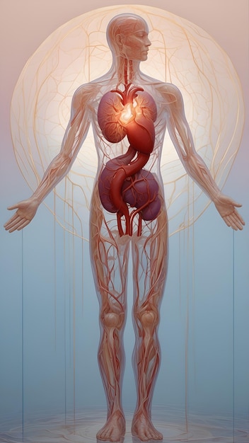 A Picture Of A Human Body With The Stomach Labeled 375798092