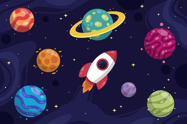 Cartoon Galaxy Background 14643038