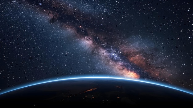 Milky Way Galaxy Over Earth 423020729